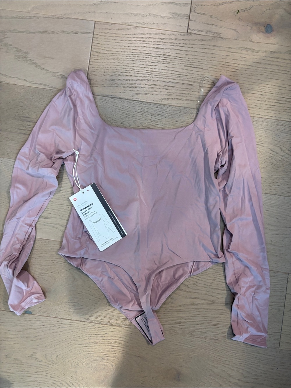 lululemon athletica Long Sleeve Square Neck Bodysuit - Dusty Rose